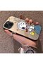 iPhone 15 Plus/14 Plus Compatible Hard Acrylic Back Silicone Edge Lens Protection Case Snoopy Pattern - 3