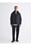 Black Standard Fit Hooded Men's Raincoat (S6) - 2