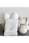Monogrammed Letter "B" Hand Towel Silver Thread Cotton Personalised Letter - 3