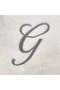 Monogrammed Letter "G" Bath Towel Silver Thread Cotton Personalised Letter - 2