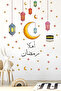Welcome Ramadan Wall Sticker Set |   Crescent, Oil Lamp, Star Decoration |   Home and Showcase Decoration - 3