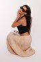 Beige Wrinkled Pattern Midi Length Women's Skirt Mg2266 - 5