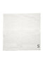 Monogrammed Letter "S" FaceTowel Silver Thread Cotton Personalised Letter