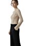 Reverse Stitch Stone Detailed Women's Ribbed Knit Blouse Spanish Sleeve F Corded Fabric Flexible Stylish Basic - 2