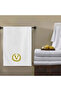Monogrammed Letter "V" Bath Towel Gold Thread Cotton Personalised Letter - 3