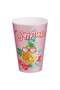 Pink Plastic Cup with Pineapple Pattern 400ml