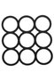 Black Circle Pattern Cookware Stand 15x15cm - 4