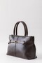 Aira Belt Detailed Soft Leather-Look Large Internal Volume Bitter Brown Women's Shoulder and Shoulder Bag - 6