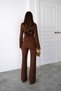 Women's Thessaloniki Fabric Front Buttoned Jacket & Green Trousers Set - 3