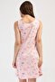 Women's Thick Strap Patterned Pink Nightgown Tunic C5T4N3804 - 4