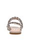 Womens Nyssa Silver Flat Sandals - 5