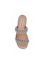 Womens Nyssa Silver Flat Sandals - 4