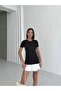 Women's Black Crew Neck Short Sleeve Body Basic Fit Cotton Stretch Fabric Casual Stylish - 2