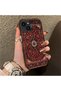 Silicone Edge Hard Back Anti Fall Phone Case Vintage Pattern Compatible with iPhone 15
