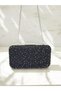 Special Design Black Color Wrinkled Stone Satin Chain Handle Women's Evening Dress Bag Wedding Engagement Graduation - 5