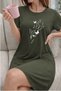 Plus Size Women's Short Sleeve Crew Neck T-Shirt Dress Nightgown