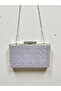 Custom design silver color crinkle stone satin chain handle women's evening bag wedding engagement graduation - 5