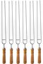 Double Skewers for Grilling Thickened Barbeque Skewers Stainless Steel Skewers
