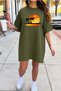 Plus Size Women's Short Sleeve Crew Neck T-Shirt Dress Nightgown