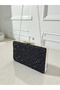 Special Design Black Color Wrinkled Stone Satin Chain Handle Women's Evening Dress Bag Wedding Engagement Graduation - 6