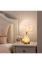 OneDcor Feather Table Lamp with Plug-in Wire – Modern LED Bedside Light for Makeup, Bedroom - 5