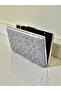 Custom design silver color crinkle stone satin chain handle women's evening bag wedding engagement graduation - 4