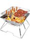 Folding Campfire Grill, 304 Stainless Steel Grate Barbeque Grill - 4