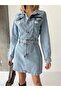 Lazer Yirtik Short Denim Dress - 6
