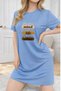Plus Size Women's Short Sleeve Crew Neck T-Shirt Dress Nightgown