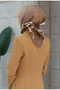Tivil Milk Coffee - Beige Colored Silk Scarf Ist 51374 - 0006 - 0004 Mixed Pattern