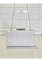 Special Design Ecru Color Wrinkled Stone Satin Chain Handle Women's Evening Dress Bag Wedding Engagement Graduation - 5