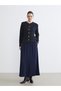 Lcw Grace Navy Blue Belmando Flared Skirt with Elastic Waist