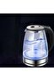 Transparent Glass Electric Kettle 1.7L Rapid Heating Water Boiler LED Indicator Auto Shut Off Boil D - 3