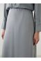 Lcwaikiki Classic Green Standard Fit Straight A-Line Satin Women's Skirt - 3