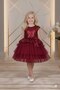 Sequined Layered Style Children's Evening Dress Aby247 - 2