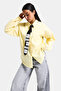 Women's Yellow Color Oversized Special Design Loose Cut Shirt with Tie - 7
