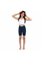 Girls' School High Double-Breasted Waist, Biker, Running, Hiking, Sports, Athletic, Fittness, Workout Short Leggings