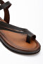Women's K Genuine Leather Look Flip-Flop Sandals - 4