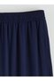 Lcw Grace Navy Blue Belmando Flared Skirt with Elastic Waist - 8