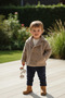 Unisex Baby Knitted Jacket - 4-Button Double-Breasted Knit Cardigan Coat - 8