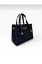 Women's Long Strap 4 Compartment Simple Stylish Shoulder and Hand Bag with Gold Accessories 1415 - 2