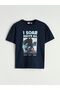 Crew Neck Brawl Stars Printed Boys' T-Shirt