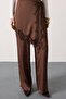 Women's Satin Lace Tie Palazzo Pants - 2