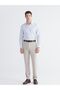 Regular Fit Long Sleeve Plaid Gabardine Men's Shirt - 3