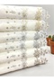 6 Pack Velvet Luxurious French Guipure Lace Bridal 50x90 Hand and Face Towel - 5