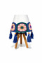 3-Legged Natural Wood Crochet Motif Tasseled Rustic Look Lampshade (1 Piece) (5 Colors)
