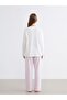 Crew Neck Embroidered Women's Pajama Set - 4