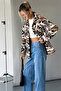 women’s aztec pattern long sleeves button-down fleece jacket with pockets - 5