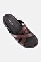 Men Breton Cross 02 Slip On Sandals, Dark Brown - 4