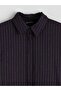 Striped Tie-Up Oversized Women's Shirt - 2